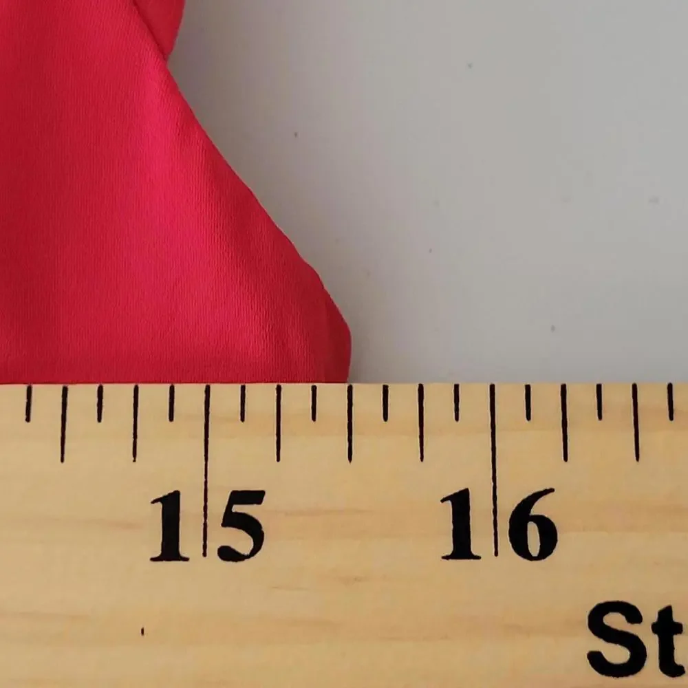 Maison Jules Red V Neck Lined Dress Women Size XS - Picture 3 of 9